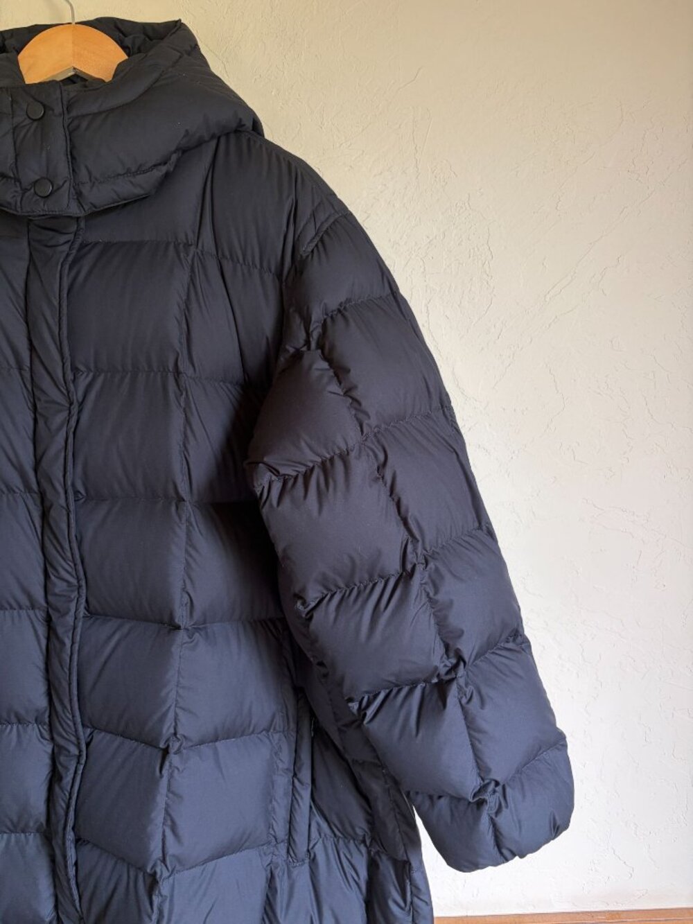 Lands' End 3X Black Long Puffer Coat Down Filled - Picture 3 of 12